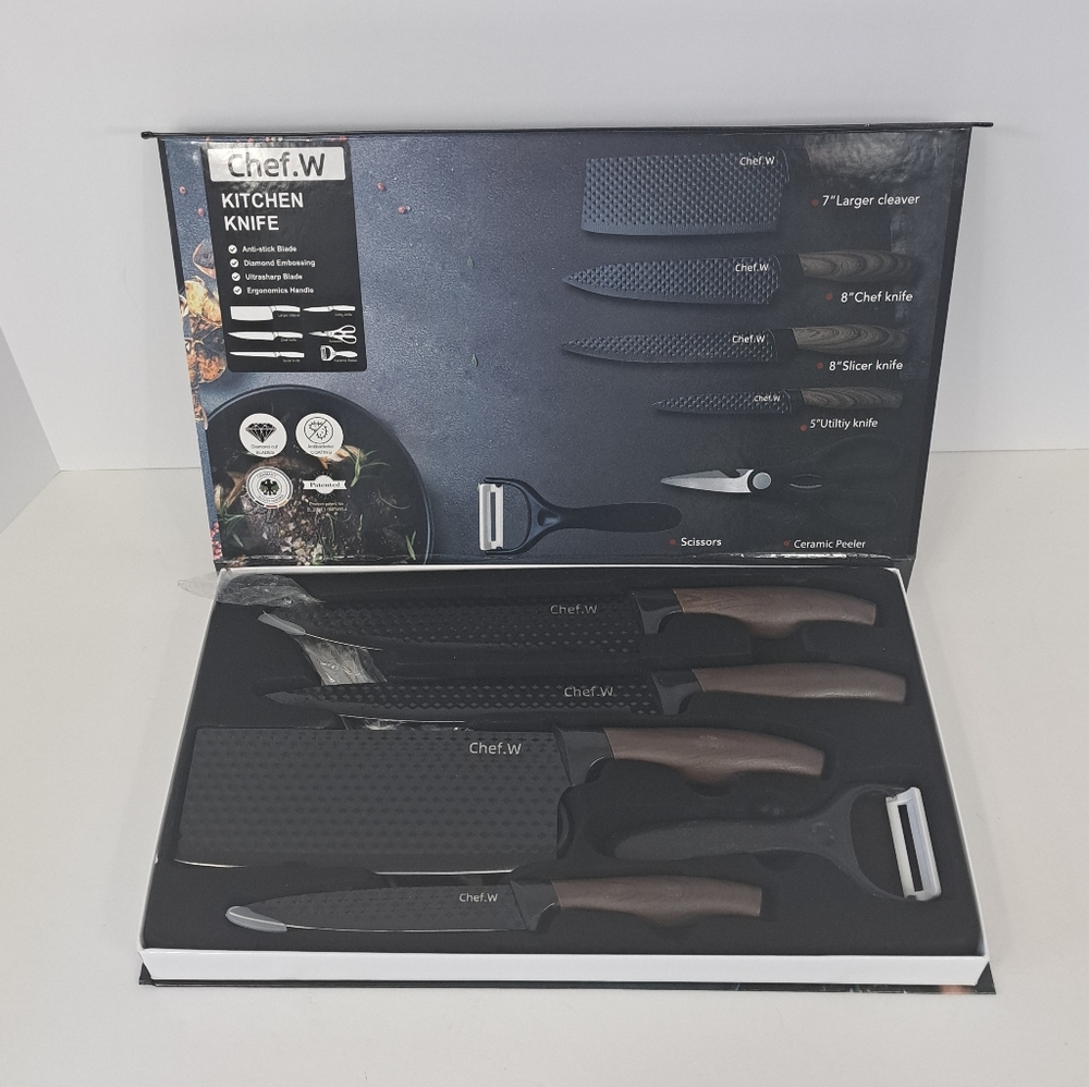Chef. W 6 Piece Kitchen Knife Set New in the Box